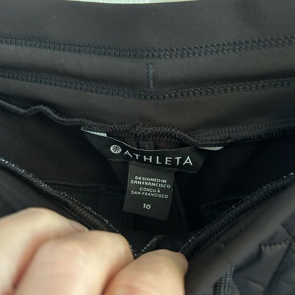 Athleta Solstice Jogger Apres Ski Jogger Quilted Black Size 10 - Picture 4 of 7